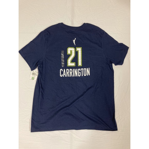 Dallas Wings #21 DiJonai Carrington Nike Explorer Edition T-Shirt Navy Blue - XL - Picture 4 of 10